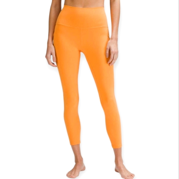 Lululemon 2023 Align Pocket High Rise 25" Leggings Mango Orange 10 - Picture 1 of 16